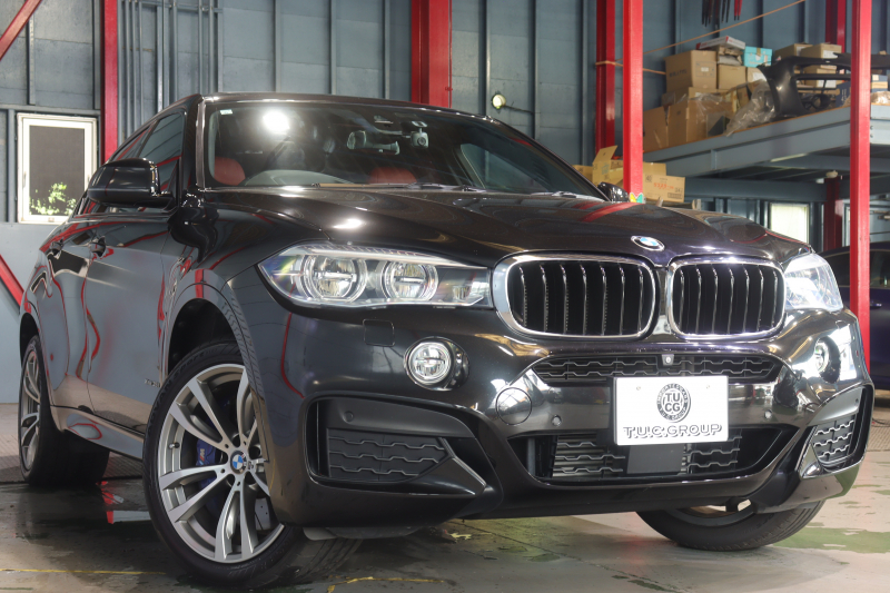 BMW X6 xDrive 35i Mｽﾎﾟｰﾂ ﾌﾟﾗｲﾑ＆ｾﾚｸﾄP　ACC 赤革 ｻﾝﾙｰﾌ 純正ﾅﾋﾞTV harman/kardonｻｳﾝﾄﾞ ｿﾌﾄｸﾛｰｽﾞﾄﾞﾄﾞｱ ﾍｯﾄﾞｱｯﾌﾟﾃﾞｨｽﾌﾟﾚｲ LEDﾍｯﾄﾞﾗｲﾄ Mｴｱﾛ&20AW　2年保証付