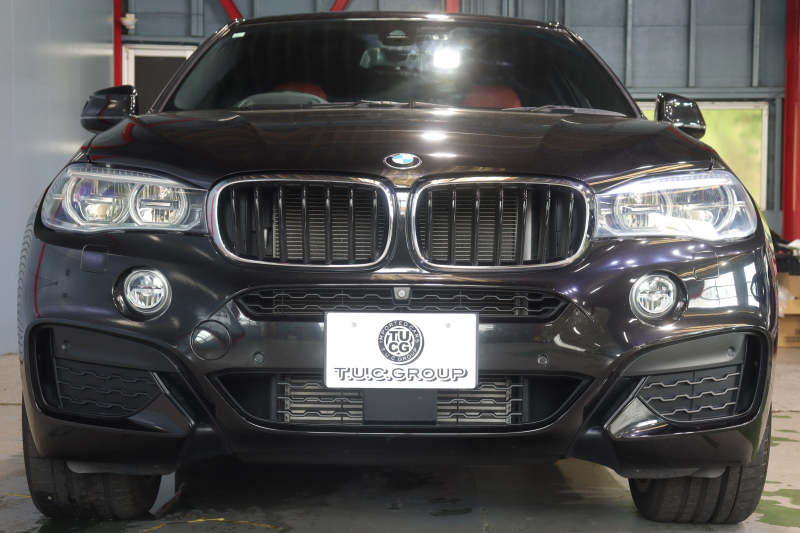 BMW X6 xDrive 35i Mｽﾎﾟｰﾂ ﾌﾟﾗｲﾑ＆ｾﾚｸﾄP　ACC 赤革 ｻﾝﾙｰﾌ 純正ﾅﾋﾞTV harman/kardonｻｳﾝﾄﾞ ｿﾌﾄｸﾛｰｽﾞﾄﾞﾄﾞｱ ﾍｯﾄﾞｱｯﾌﾟﾃﾞｨｽﾌﾟﾚｲ LEDﾍｯﾄﾞﾗｲﾄ Mｴｱﾛ&20AW　2年保証付